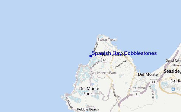 Spanish Bay-Cobblestones location map