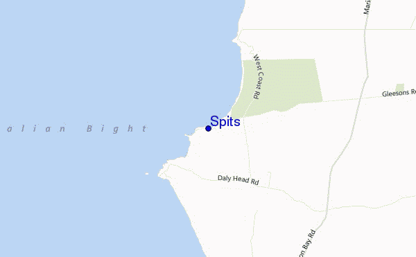 Spits location map