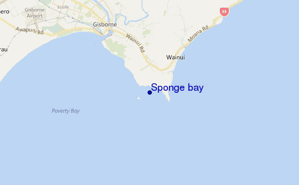 Sponge bay location map