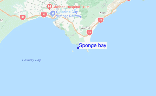 Sponge bay location map