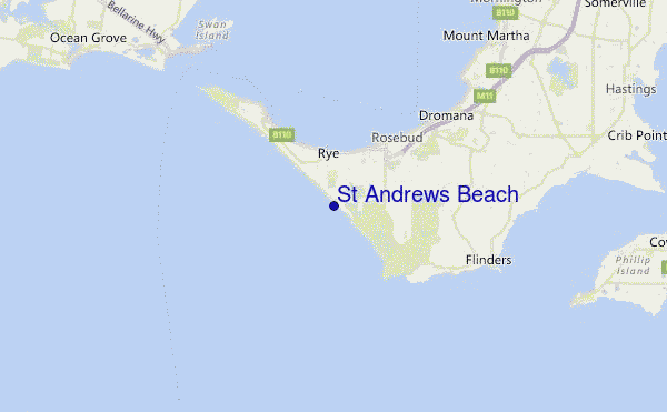 St Andrews Beach Location Map