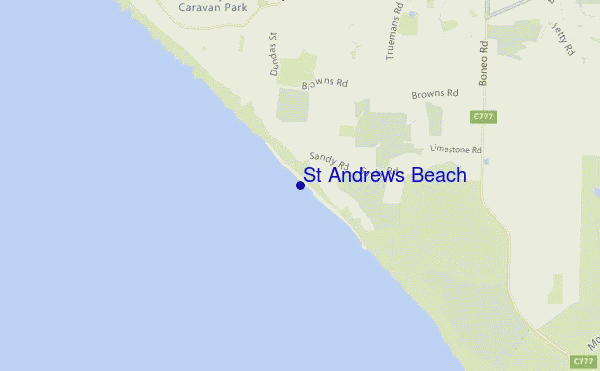St Andrews Beach location map