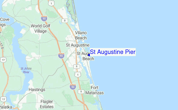 St Augustine Pier Location Map