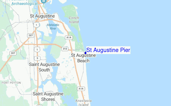 St Augustine Pier location map