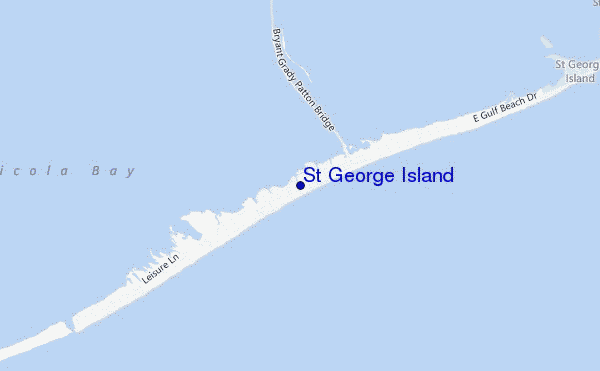 Map Of St George Island Florida