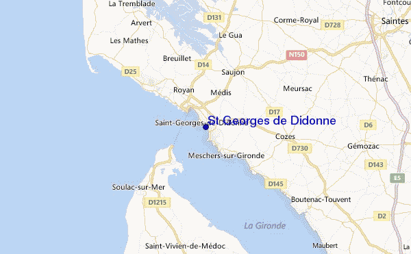 St Georges de Didonne Location Map
