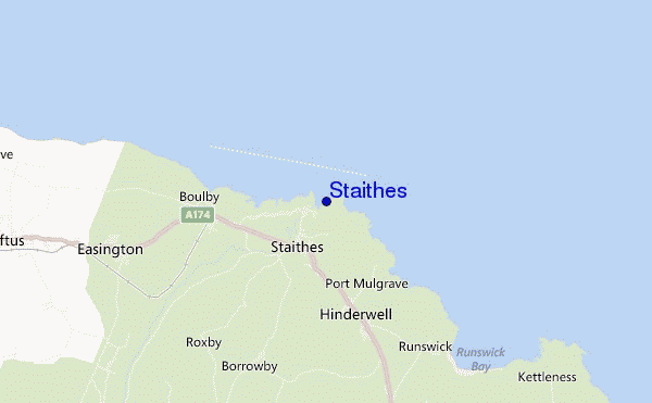 Staithes location map