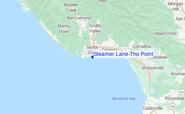 Steamer Lane-The Point Location Map