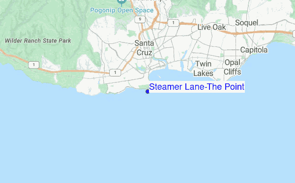 Steamer Lane-The Point location map