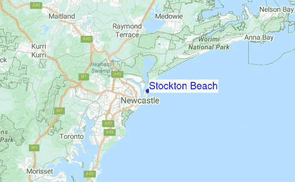 Map Of Stockton Nsw Stockton Beach Surf Forecast And Surf Reports (Nsw - Newcastle, Australia)