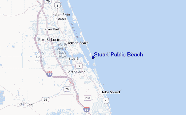 Stuart Public Beach Location Map