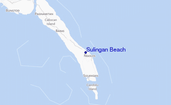Sulingan Beach location map