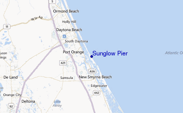 Sunglow Pier Location Map