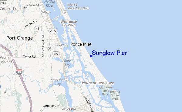 Sunglow Pier location map