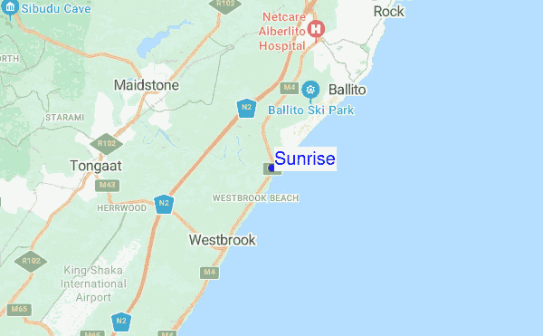 Sunrise location map