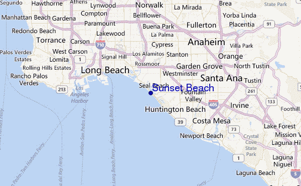 Sunset Beach Location Map