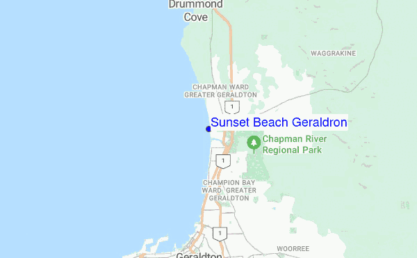 Sunset Beach Geraldron location map