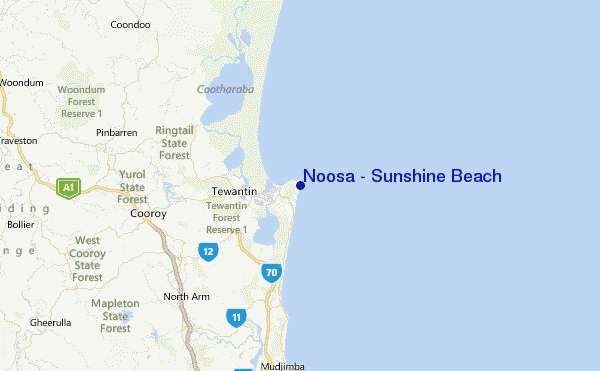 Noosa - Sunshine Beach Location Map