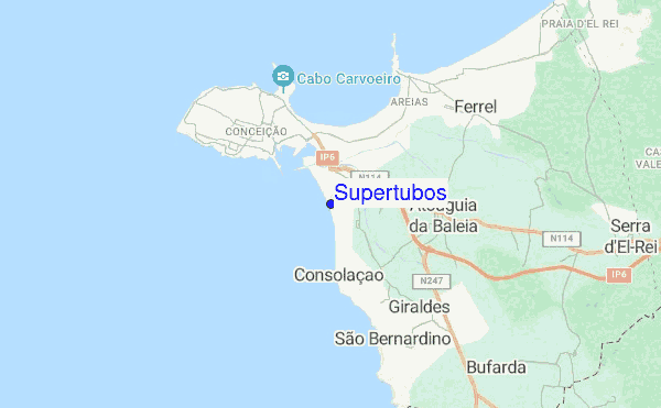 Supertubos location map