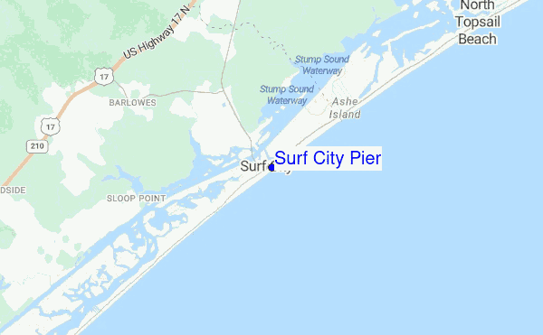 Surf City Pier location map