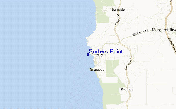 Surfers Point location map