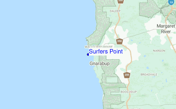 Surfers Point location map