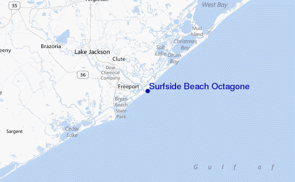 Surfside Beach Octagone Location Map