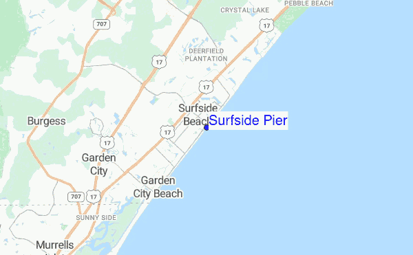 Surfside Pier location map