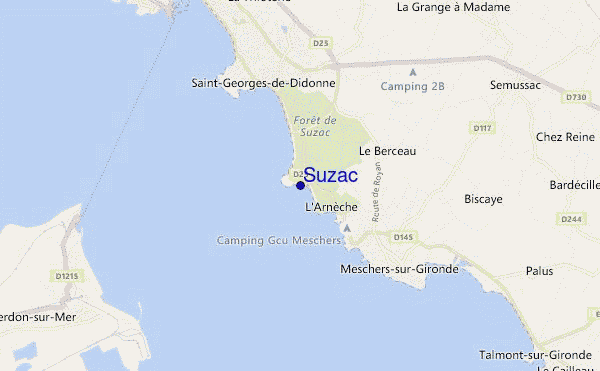 Suzac location map