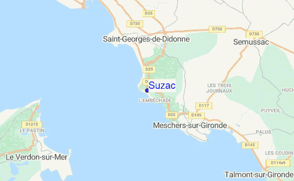 Suzac location map