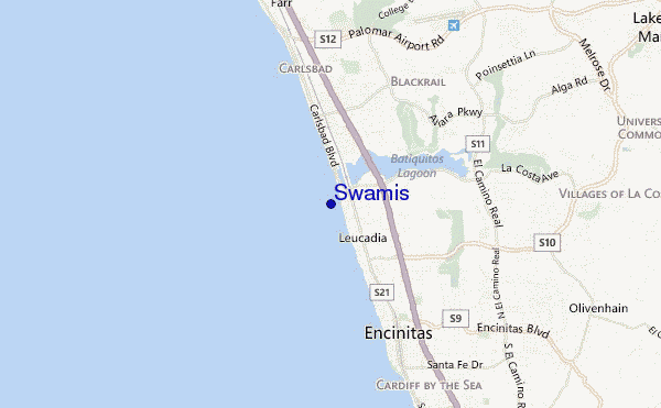 Swamis location map