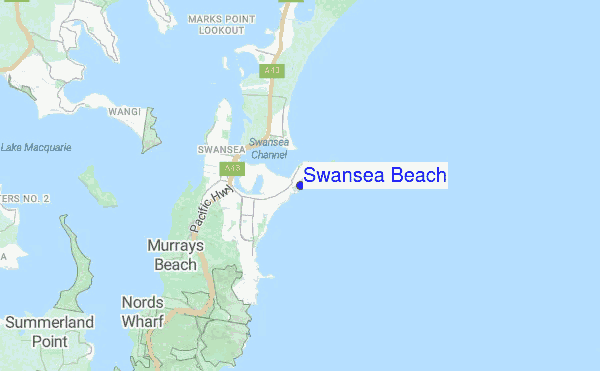 Map Of Swansea Nsw Swansea Beach Surf Forecast And Surf Reports (Nsw - Newcastle, Australia)