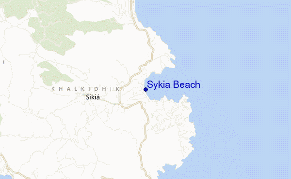Sykia Beach location map
