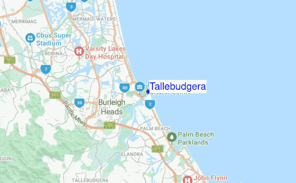 Tallebudgera location map