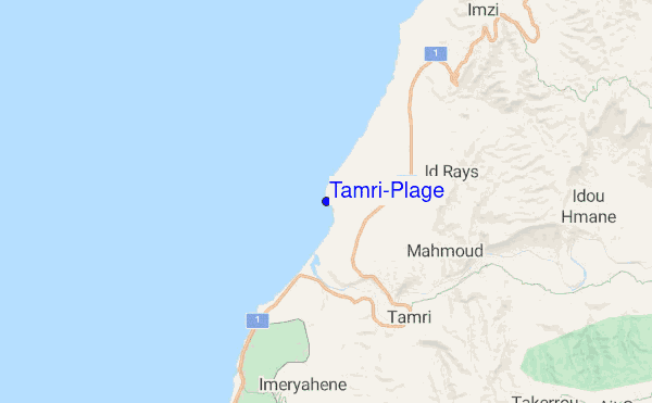 Tamri-Plage location map