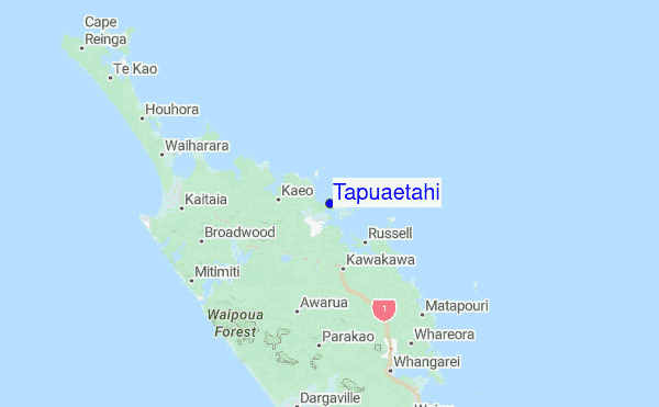 Tapae Map Tapuaetahi Surf Forecast and Surf Reports (Northland, New Zealand)