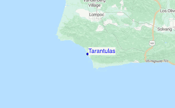 Tarantulas Location Map