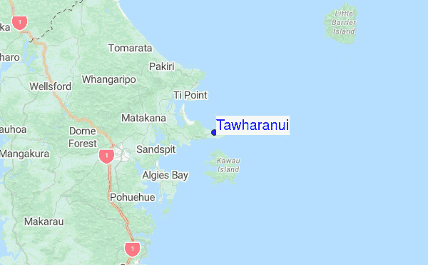 Tawharanui Location Map