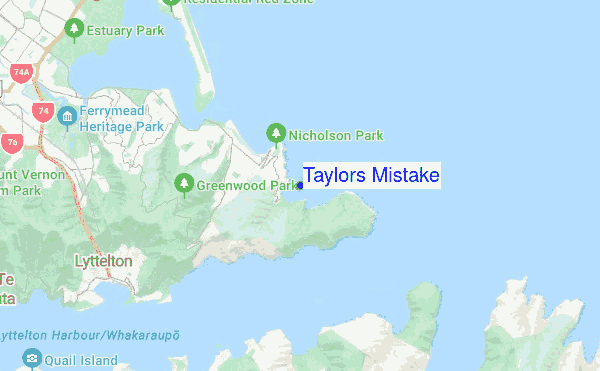 Taylors Mistake location map