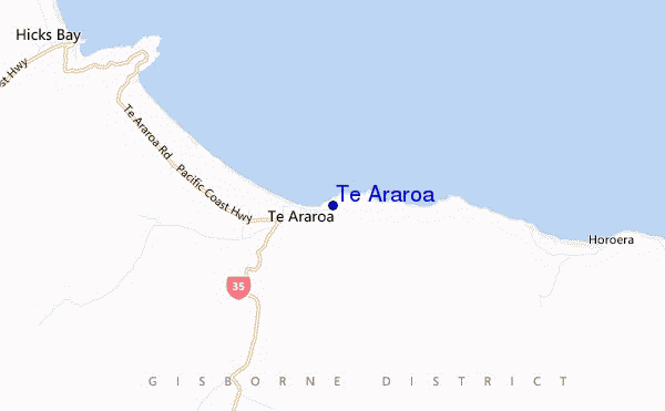 Te Araroa location map