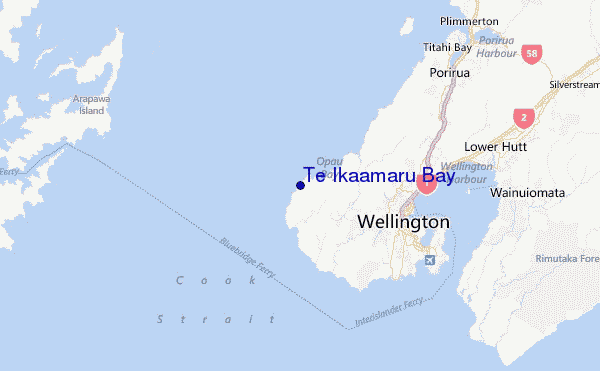 Te Ikaamaru Bay Location Map