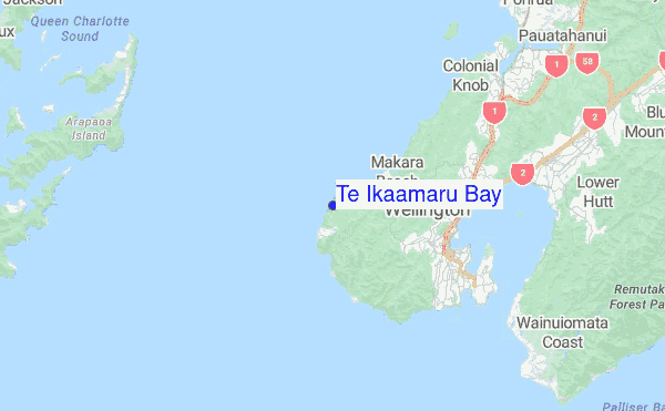 Te Ikaamaru Bay Location Map