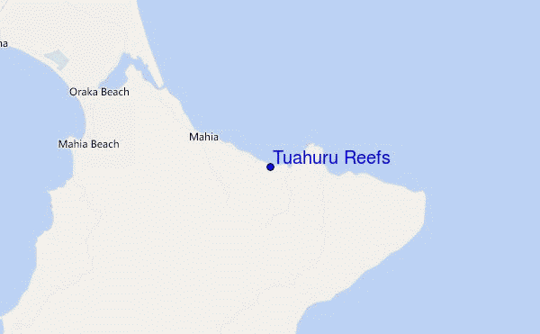 Tuahuru Reefs location map