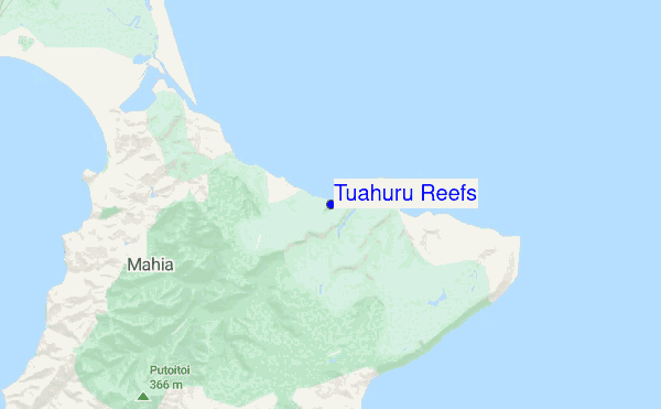 Tuahuru Reefs location map