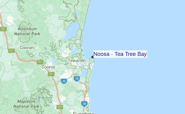 Noosa - Tea Tree Bay Location Map