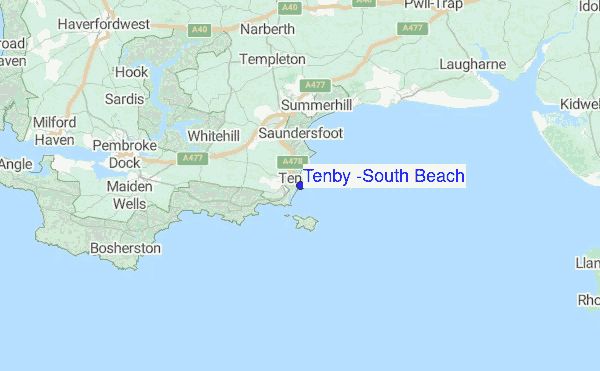 Map Of Tenby And Surrounding Area Tenby (South Beach) Surf Forecast And Surf Reports (Wales - Pembrokeshire,  Uk)