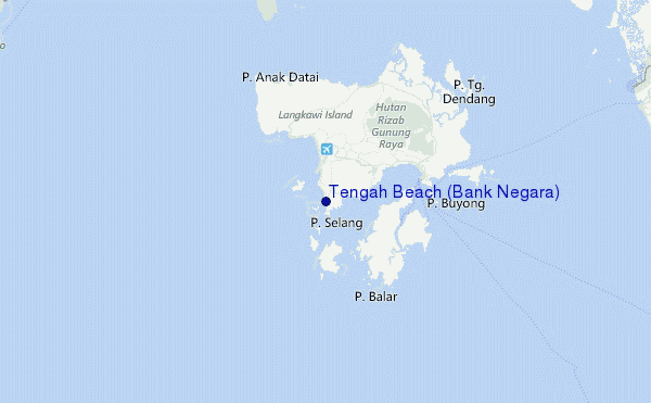 Tengah Beach (Bank Negara) Location Map