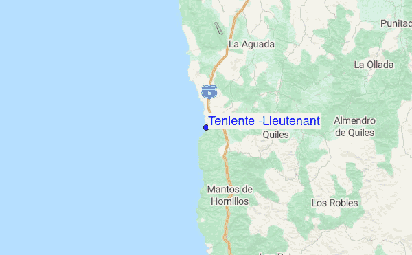 Teniente (Lieutenant) Location Map