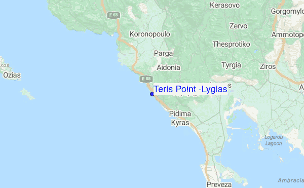 Teris Point (Lygias) Location Map