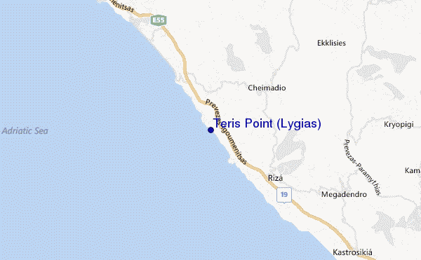 Teris Point (Lygias) location map